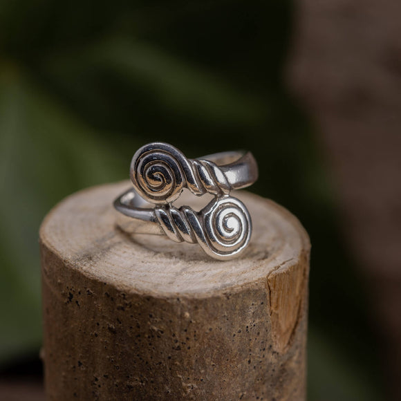 Silver ring Viking spiral 925s Silver