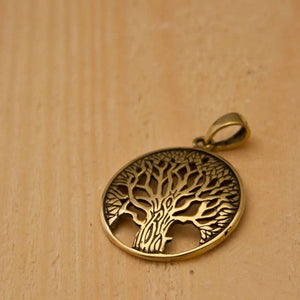 Yggdrasil Tree of Life Pendant Brass
